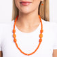 Paparazzi Accessories #N69 Peg - Tropical Tourist - Orange Necklace