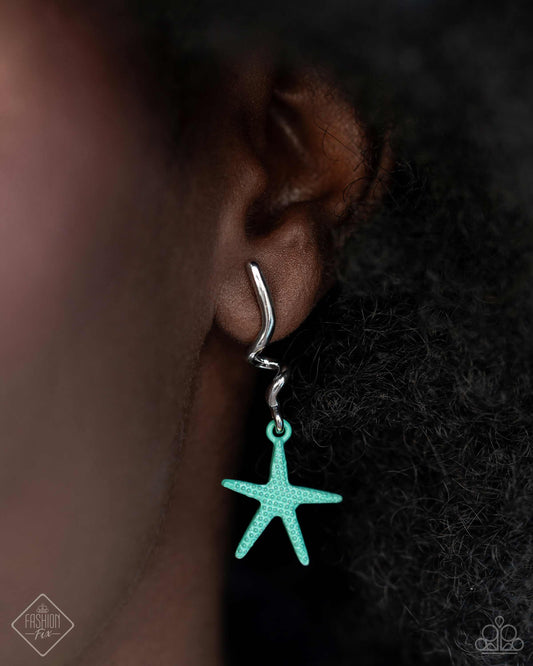 Paparazzi Accessories - Written in the STARFISH - Blue Earrings