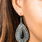 Paparazzi Accessories  - Cavaller Canyoneering #L172 - Black Earring