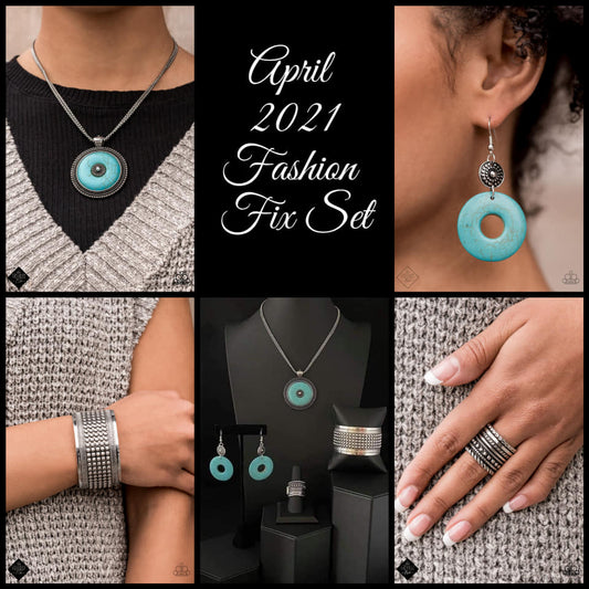 Paparazzi Accessories - The Simply Santa Fe  #SSF-0421 - April 2021 Fashion Fix Blue