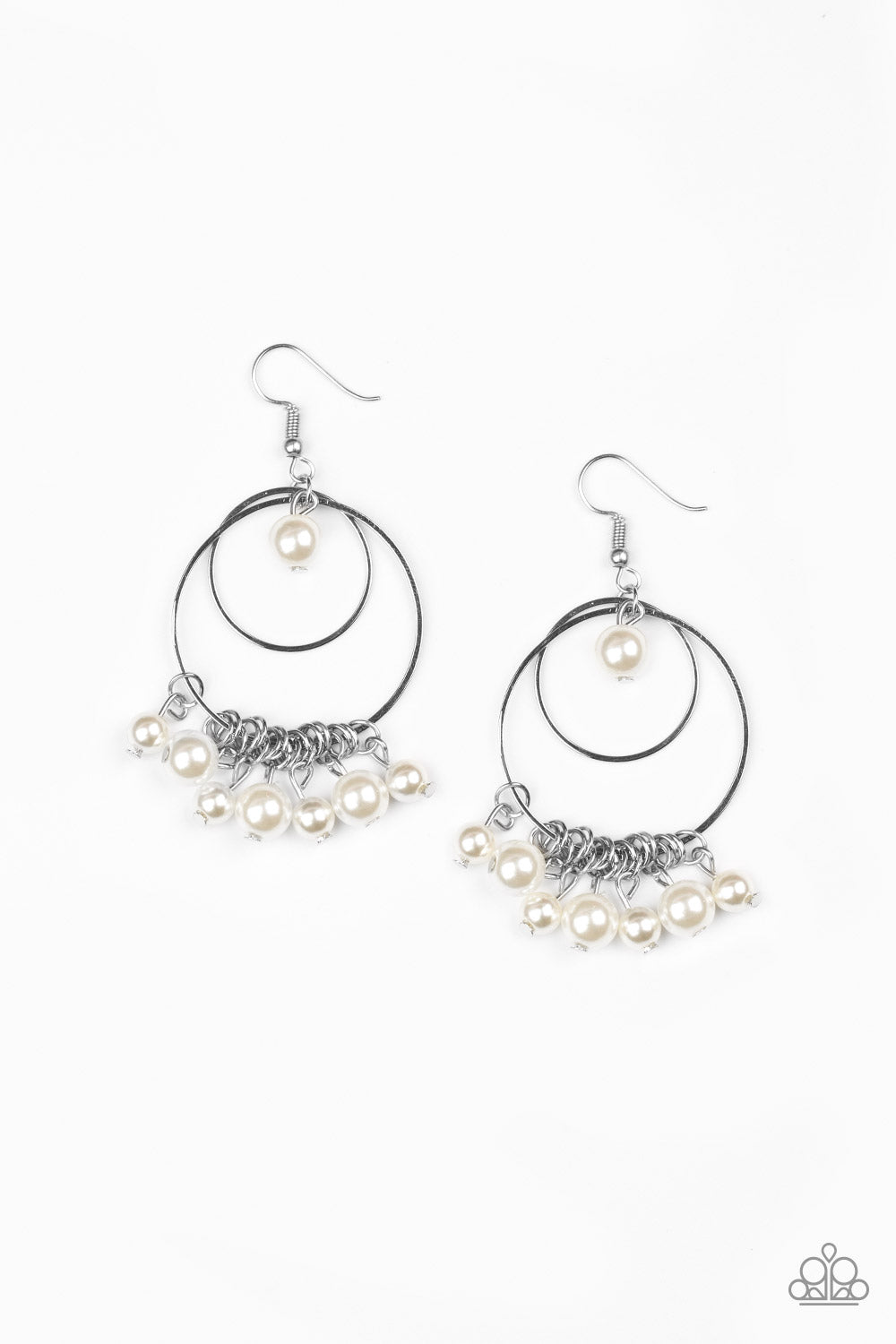 Paparazzi Accessories - New York Attraction - White Earrings