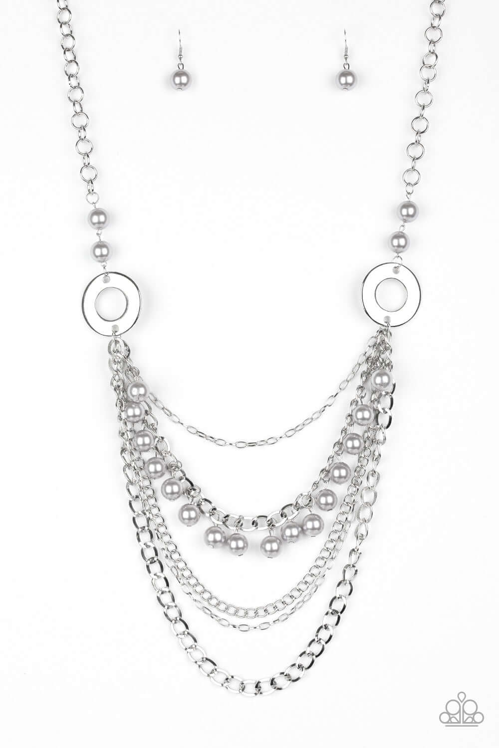 Paparazzi Accessories  - Belles And Whistles #N159 Silver Necklace