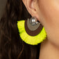 Paparazzi Accessories - Fan The FLAMBOYANCE - Yellow Earrings
