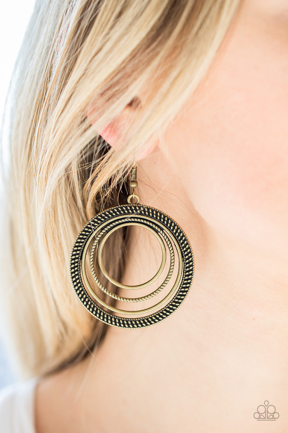 Totally Textured - Brass Earring - TheMasterCollection