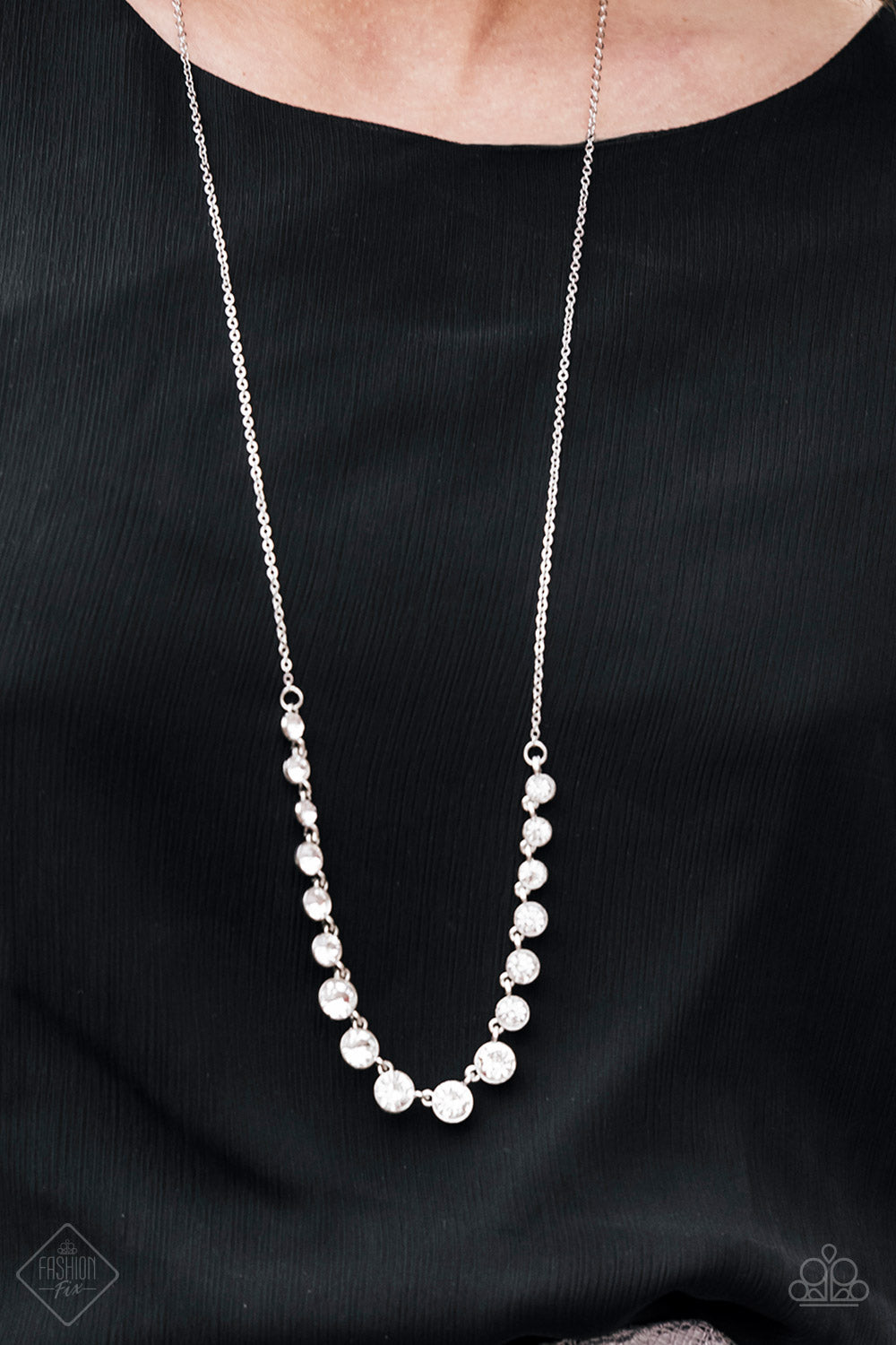 Here We Glow! White Silver Necklace - TheMasterCollection