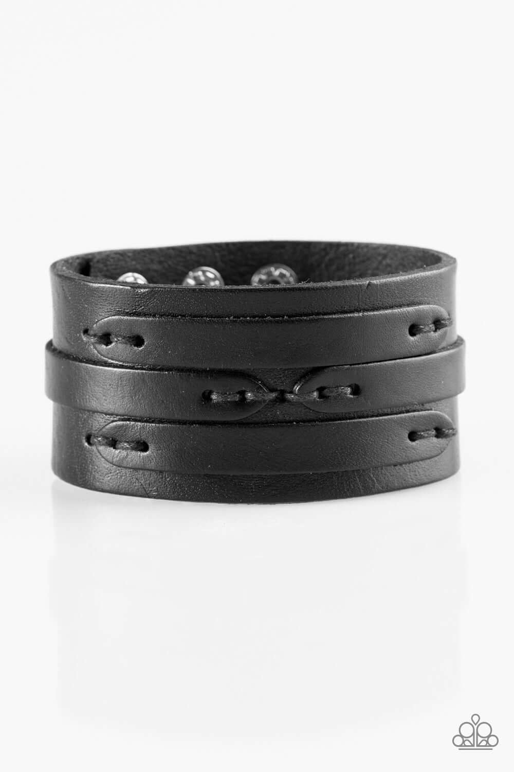 Paparazzi Accessories  - Cut A RUGGED #B373 Tool box - Black Bracelet
