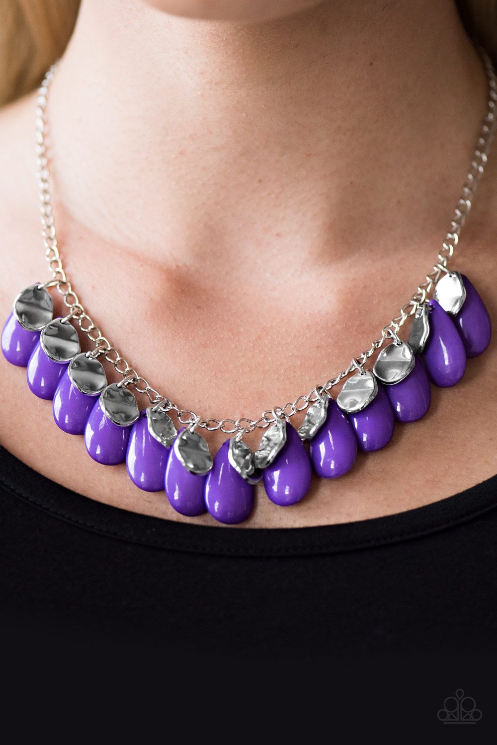 Paparazzi Accessories  - Tropical Storm #N302 Peg - Purple Necklace