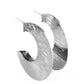 Paparazzi Accessories  - Mad About Shine #E88 Peg 18 - Silver Earrings