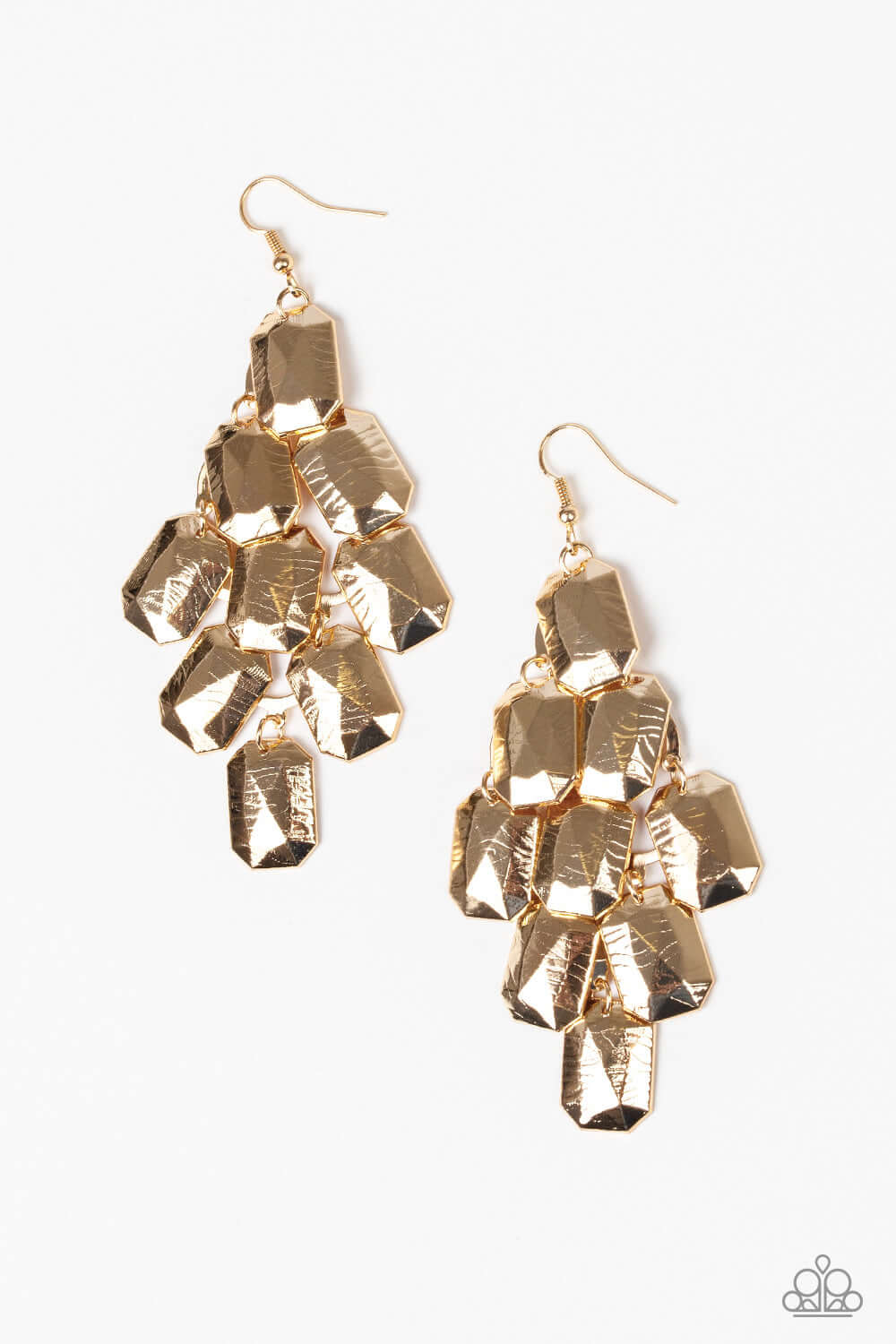 Contemporary Catwalk - Gold Earring - TheMasterCollection