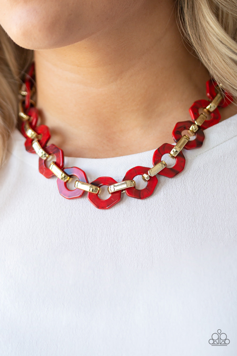 Fashionista Fever - Red Necklace - TheMasterCollection
