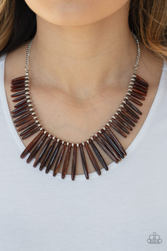 Paparazzi Accessories - Out of My Element - Brown Necklace