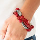 Paparazzi Accessories  - Rockin Rock Candy #B466 - Red Bracelet