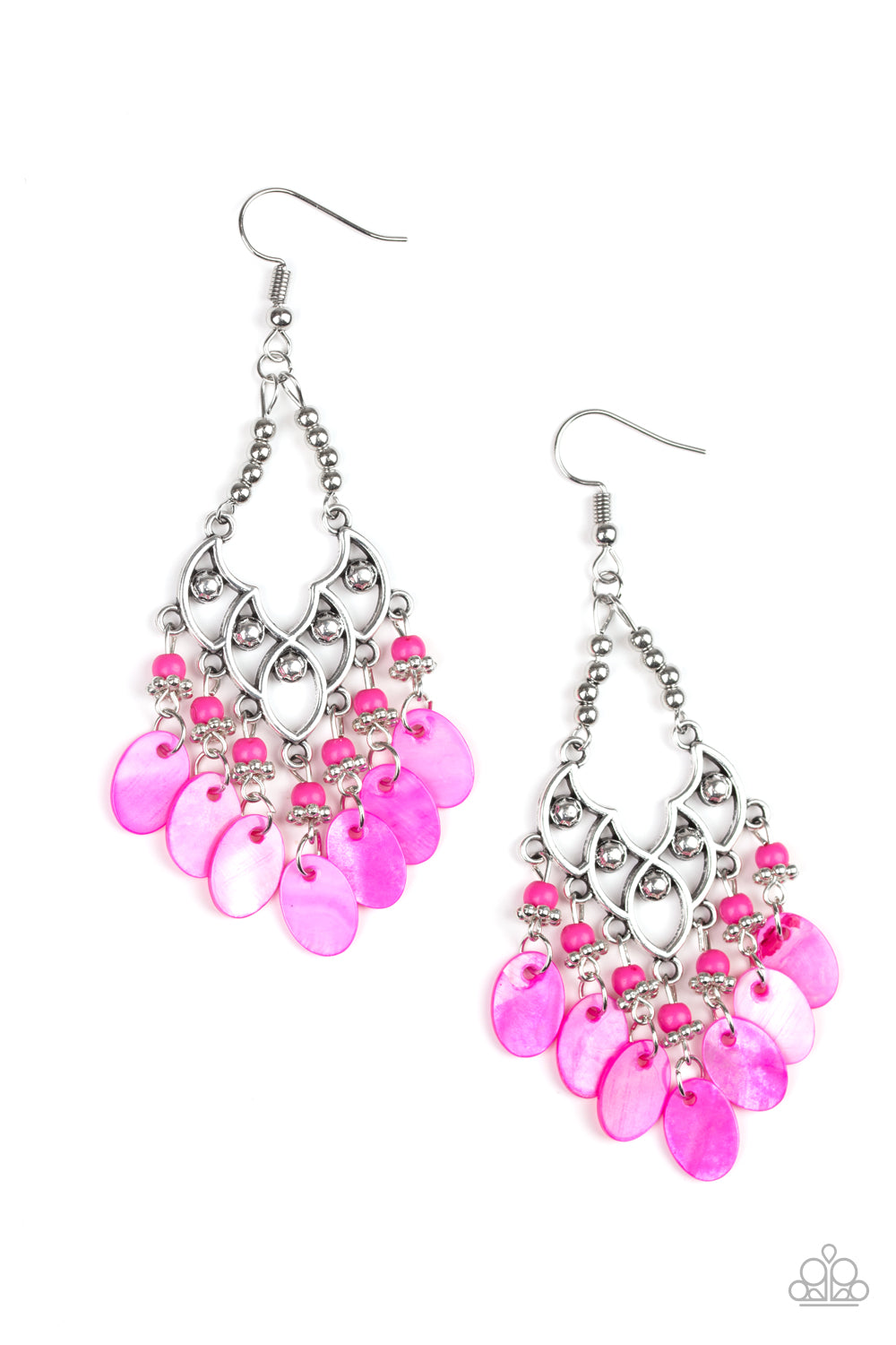 Paparazzi Accessories - Shore Bait - Pink Earrings