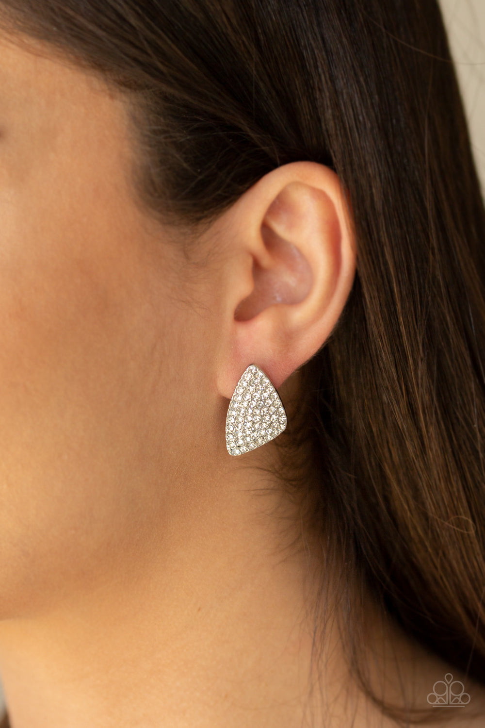 Paparazzi Accessories - Supreme Sheen - White Earrings