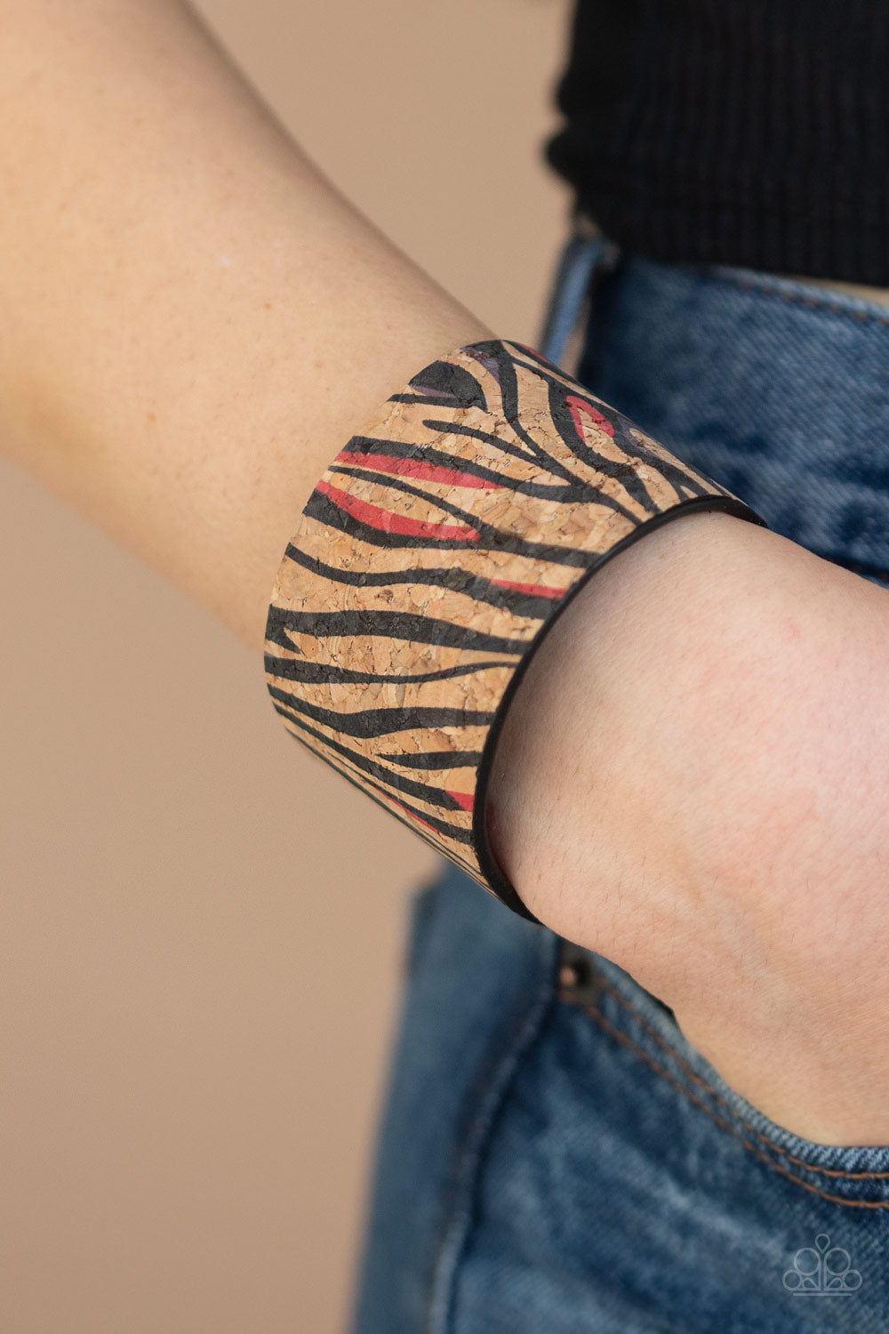 Paparazzi Accessories - Zebra Zone - Red Bracelet