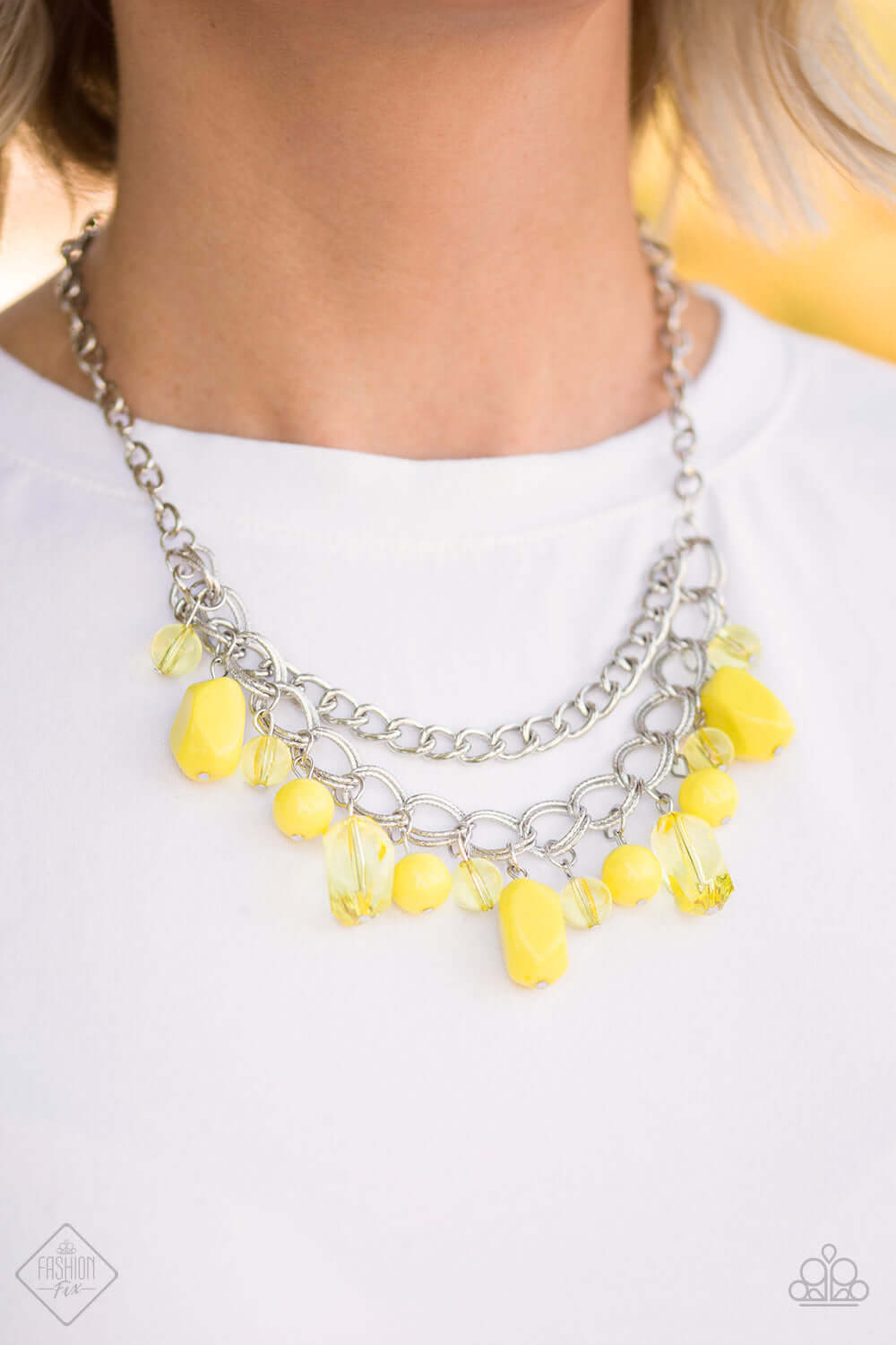 Paparazzi Accessories  - Brazilian Bay #N11 Yellow Necklace
