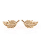Flying Feathers Gold Earrings - TheMasterCollection