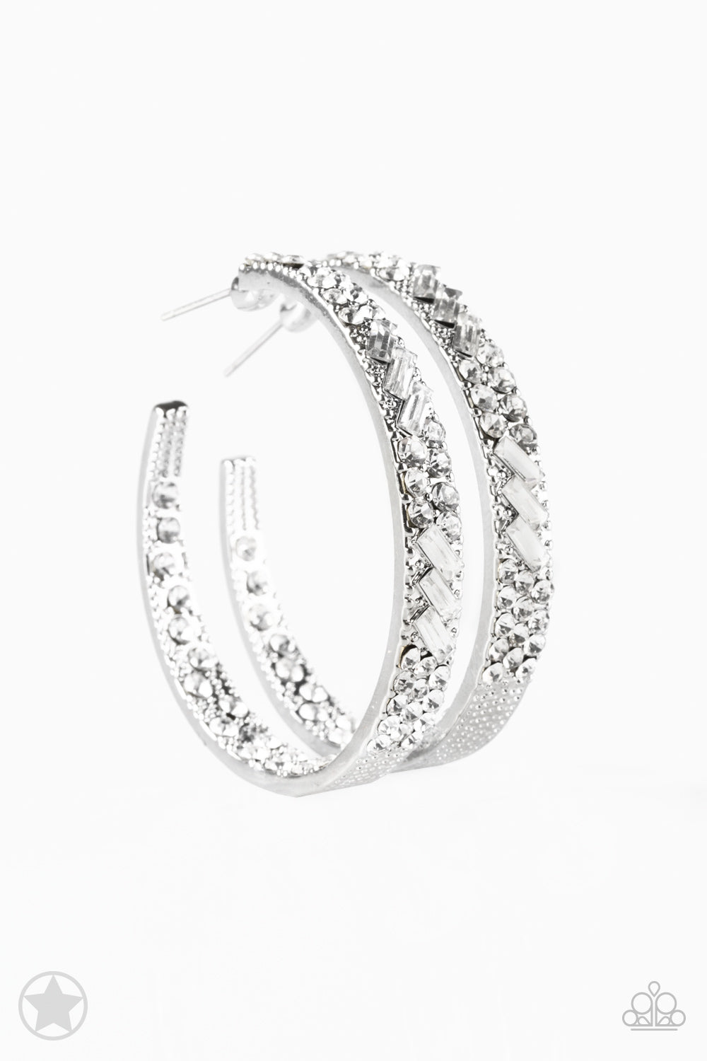 GLITZY By Association - White Earrings - TheMasterCollection