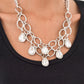 Show-Stopping Shimmer - White Necklace - TheMasterCollection