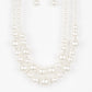 Paparazzi Accessories - The More The Modest #N730 - White Necklace