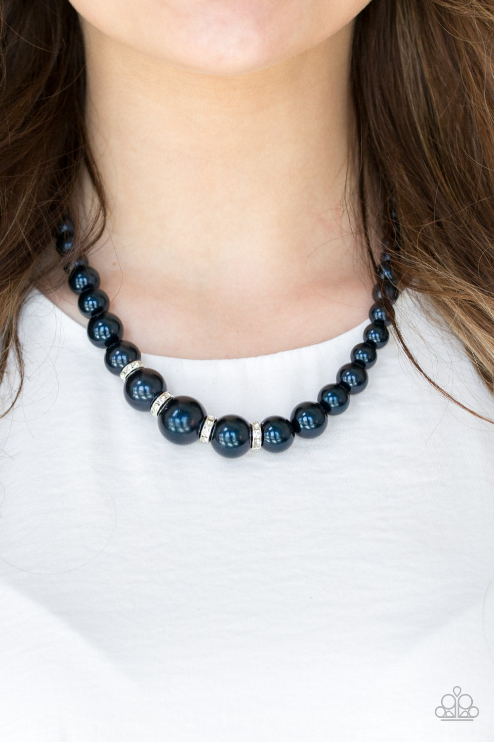 Paparazzi Accessories  - Party Pearls #N219 Box 3 - Blue Necklace
