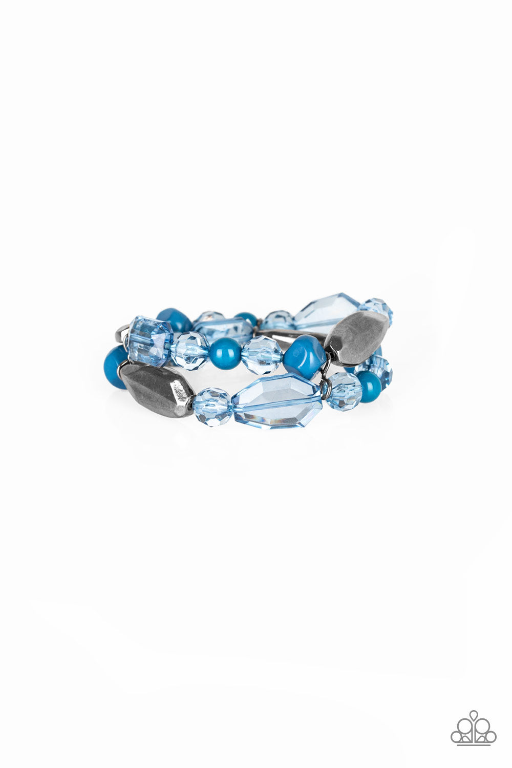 Paparazzi Accessories - Rockin Rock Candy #B466 - Blue Bracelet
