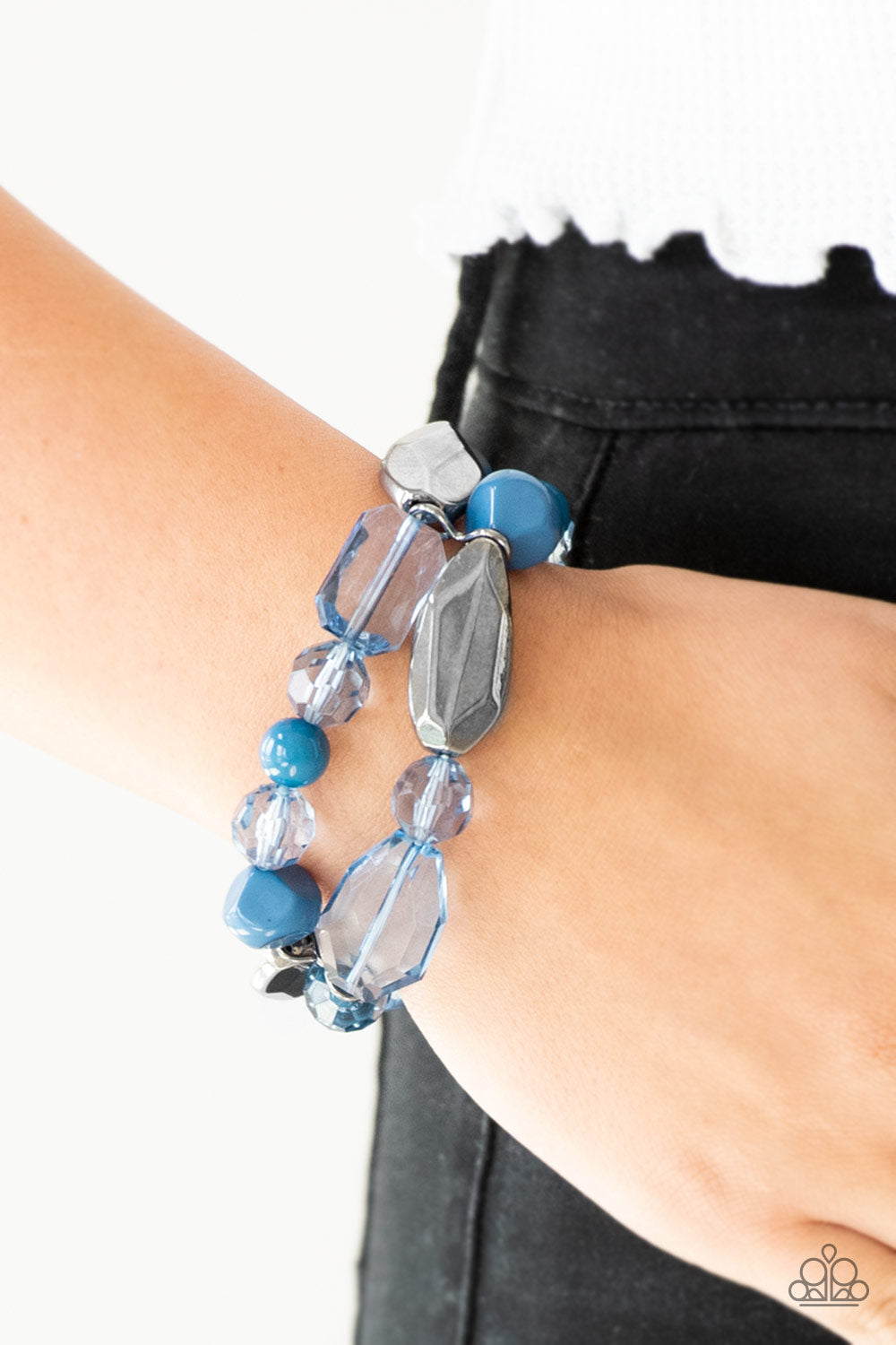 Paparazzi Accessories - Rockin Rock Candy #B466 - Blue Bracelet