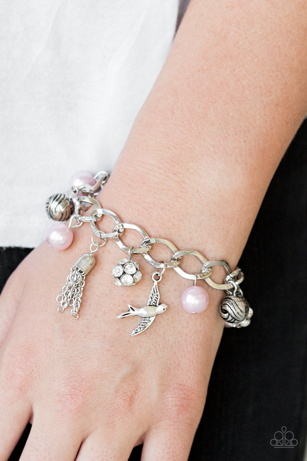 Paparazzi Accessories - Lady Love Dove - Pink Bracelet