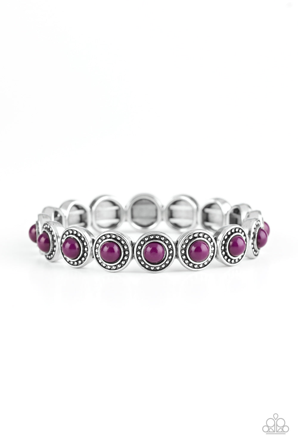 Paparazzi Accessories - Globetrotter Goals #N276 Peg - Purple Bracelet