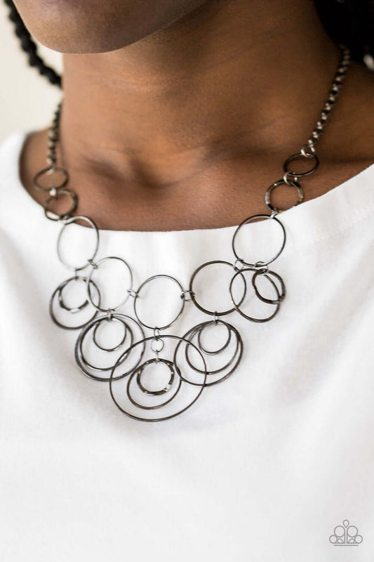 Paparazzi  Accessories - Break The Cycle #N760 Box 8 - Black Necklace