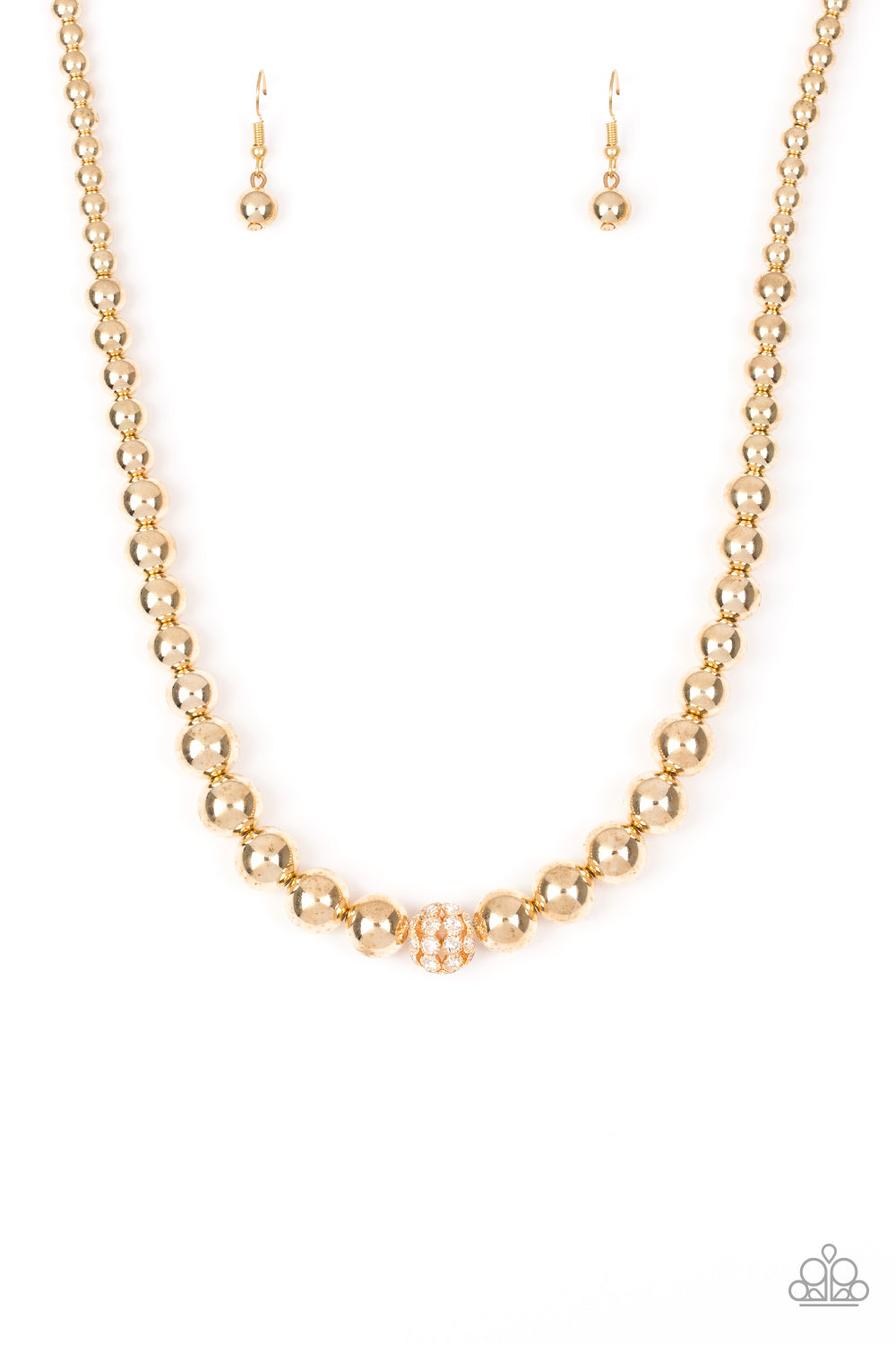 Paparazzi Accessories - High-Stakes FAME #N458 - Gold Necklace