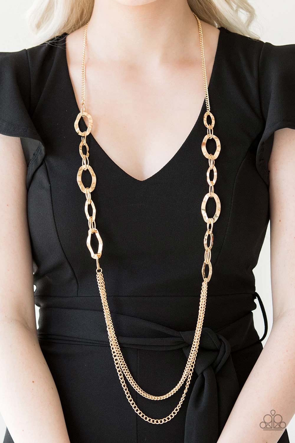 Paparazzi Accessories - Street Beat #N627 - Gold Necklace
