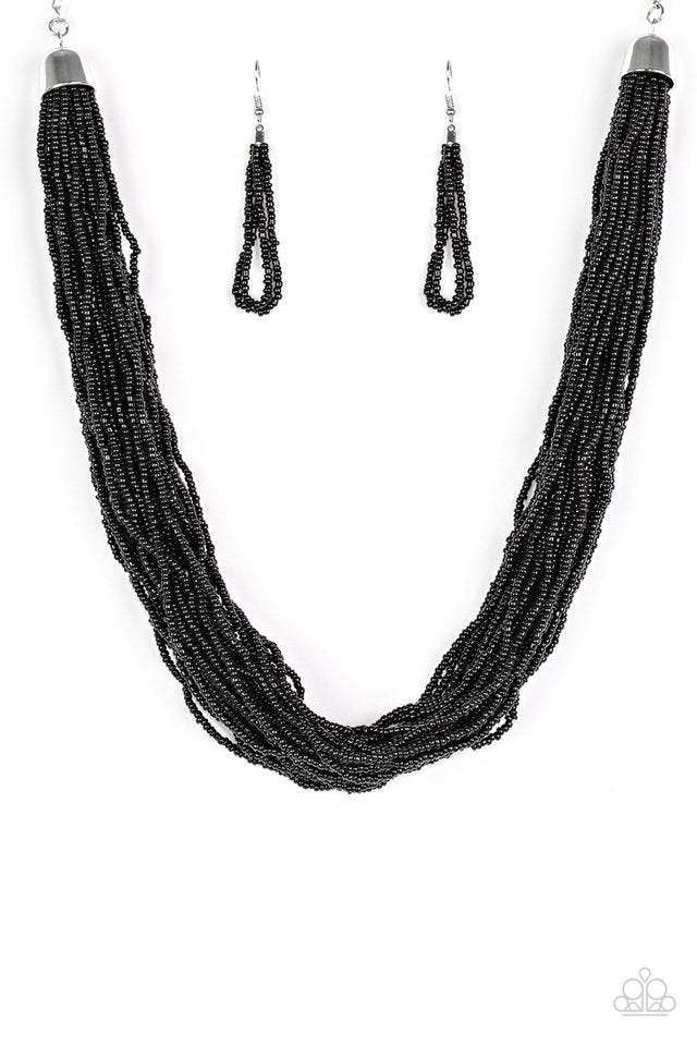 Paparazzi Accessories  - The Show Must Congo On #N147  Box 2 - Black Necklace