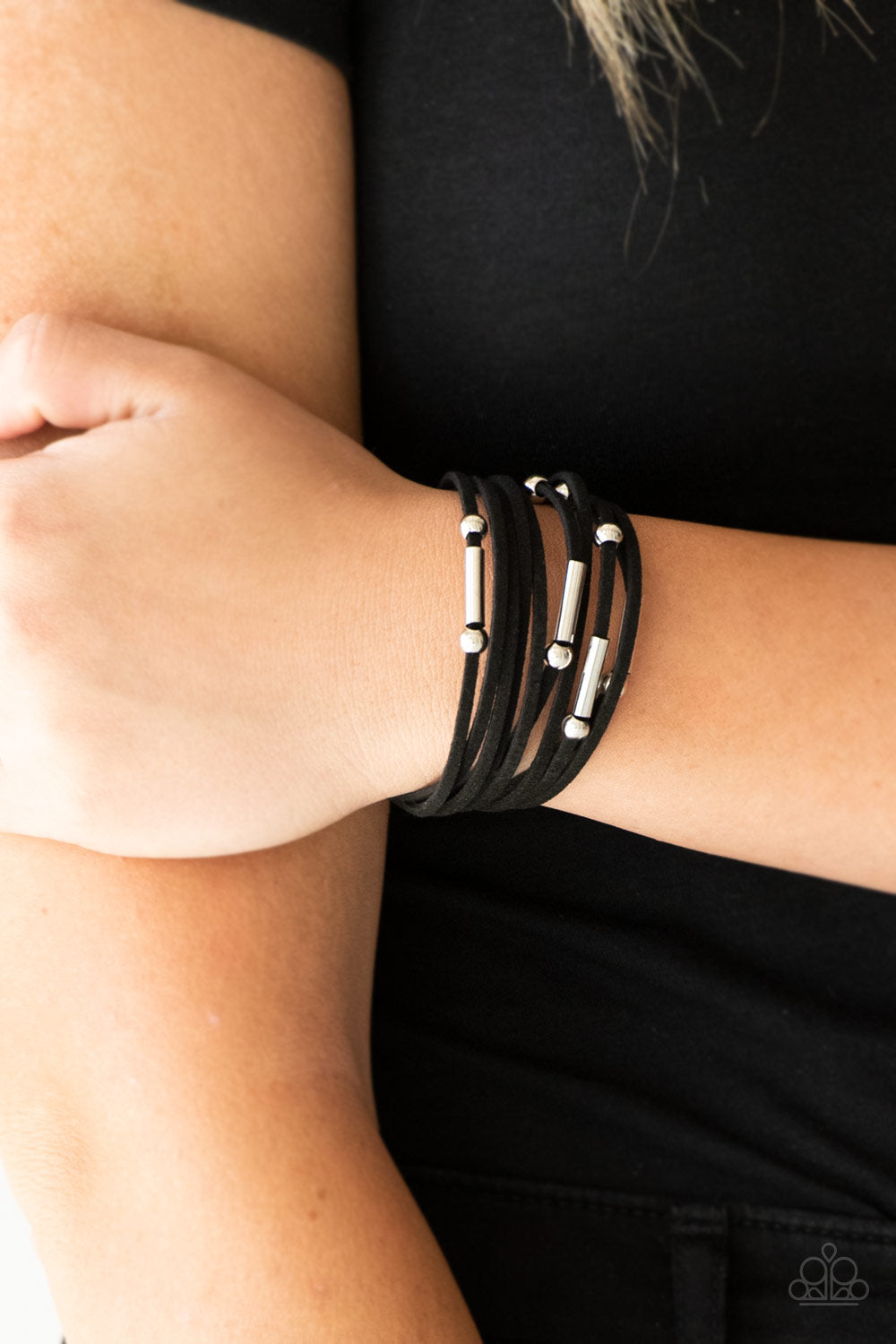 Paparazzi Accessories - Back To BACKPACKER - Black Bracelet