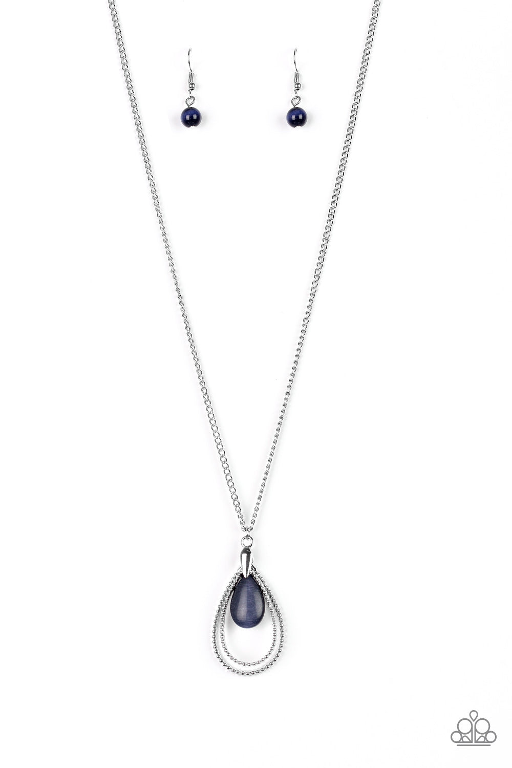Paparazzi Accessories - Teardrop Tranquility #N579 - Blue Necklace