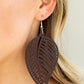 Paparazzi Accessories - Amazon Zen - Brown Earrings