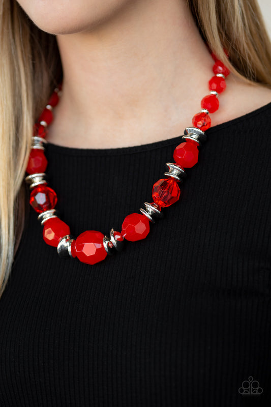 Paparazzi Accessories - Dine and Dash - Red Necklace