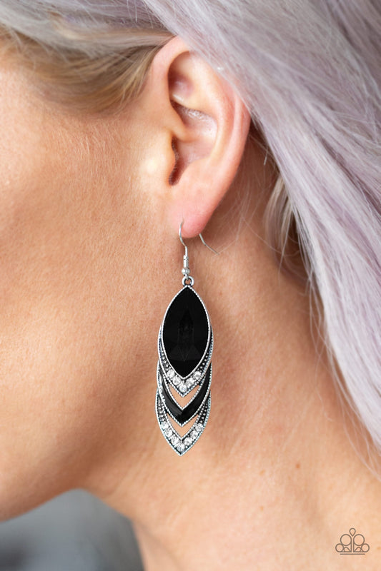 High-End Highness - Black Earring - TheMasterCollection