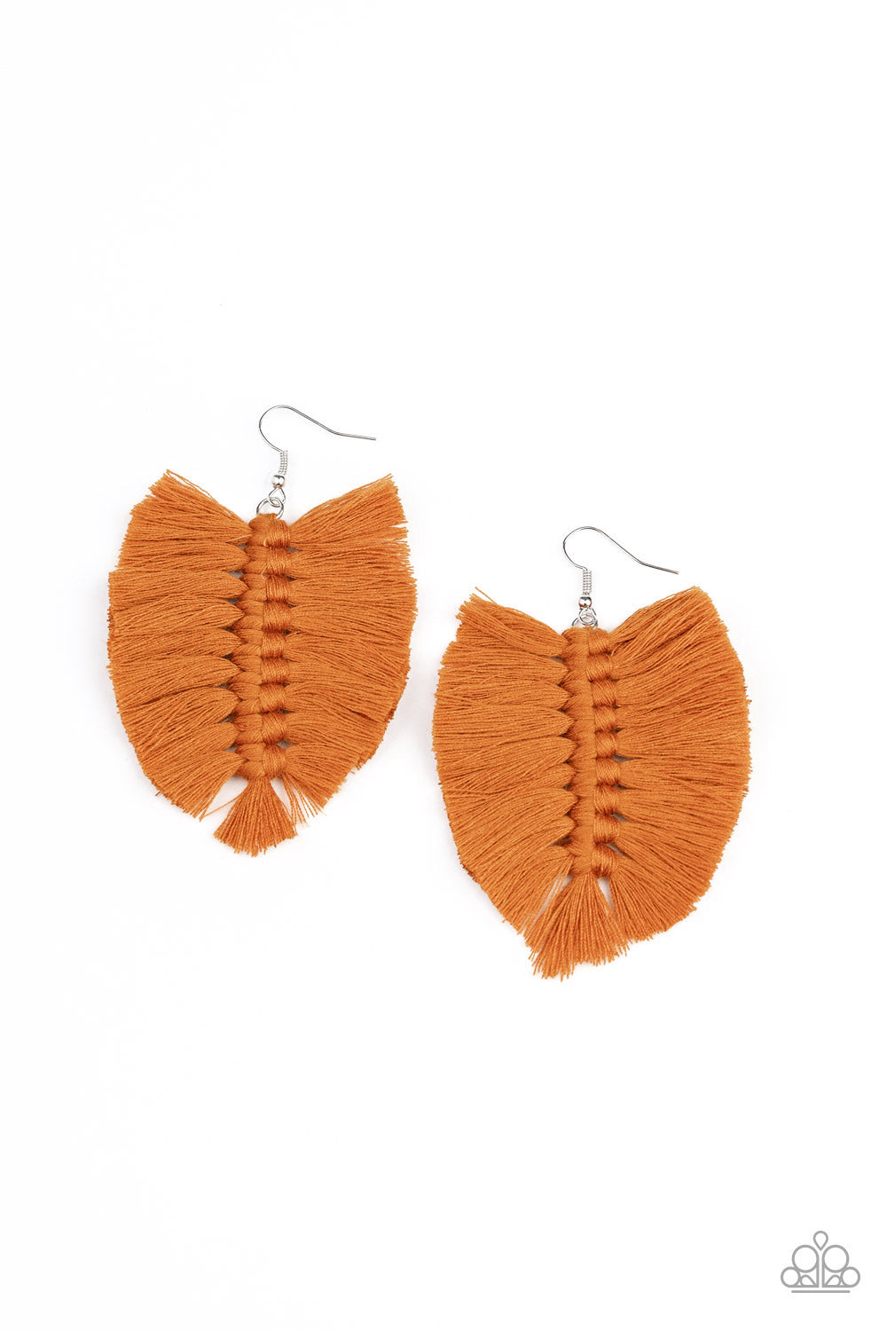 Paparazzi Accessories - Knotted Native - Brown Earrings