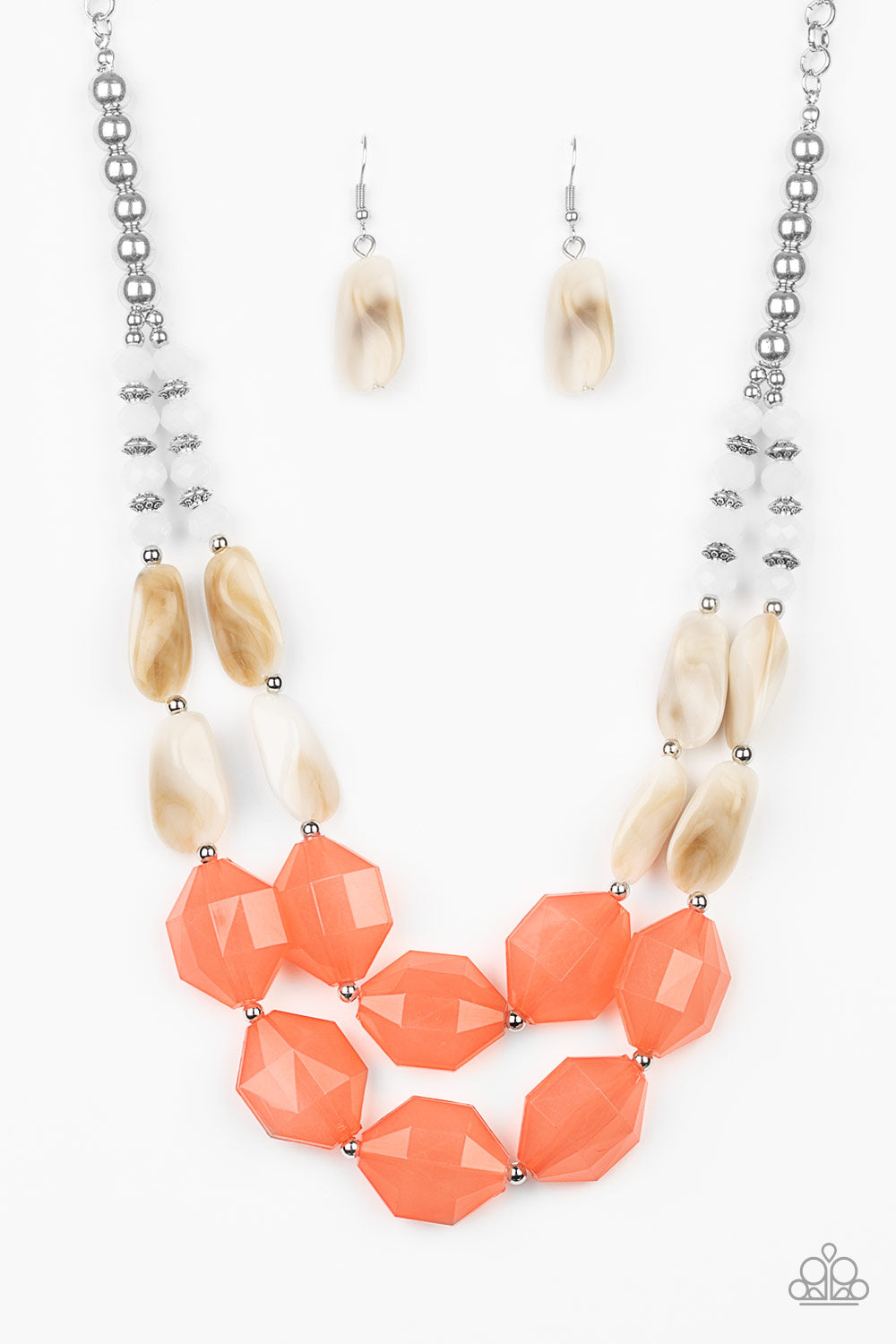 Paparazzi Accessories - Seacoast Sunset - Orange Necklace