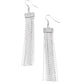 Paparazzi Accessories - Twinkling Tapestry - White Earrings