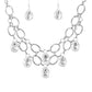 Show-Stopping Shimmer - White Necklace - TheMasterCollection