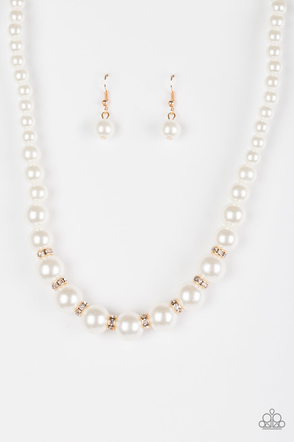 Showtime Shimmer - White  Necklace - TheMasterCollection