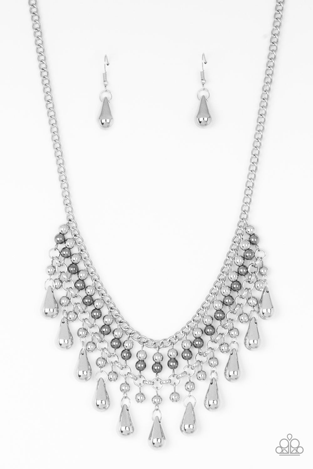 Paparazzi Accessories  - Don't Forget To BOSS! #N231 Peg - Silver  Necklace