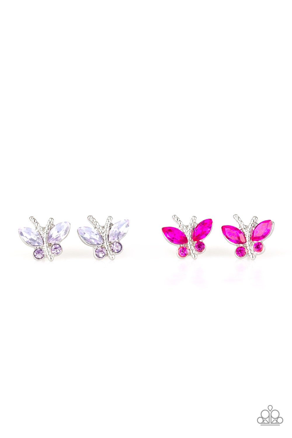 Paparazzi Accessories - RHINESTONE BUTTERFLY #SS14 - Starlet Shimmer Earrings