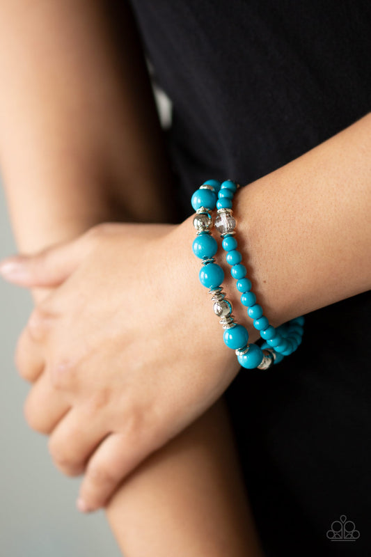 Paparazzi Accessories - Colorful Collisions - Blue Bracelet