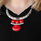 Paparazzi Accessories - Commander In CHIEFETTE - Red Necklace