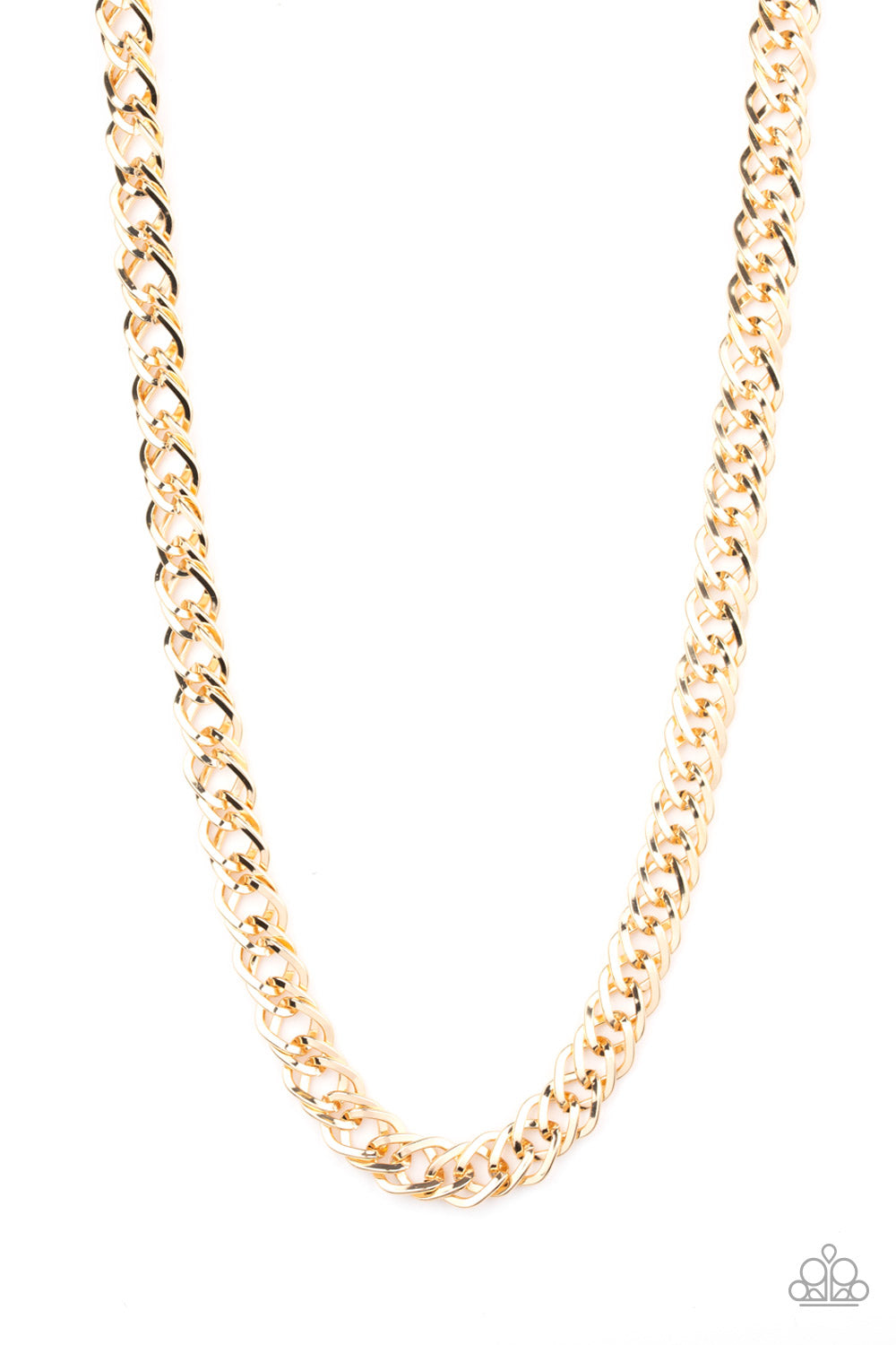 Paparazzi Accessories  - Undefeated #N839 Peg - Gold Urban Necklace