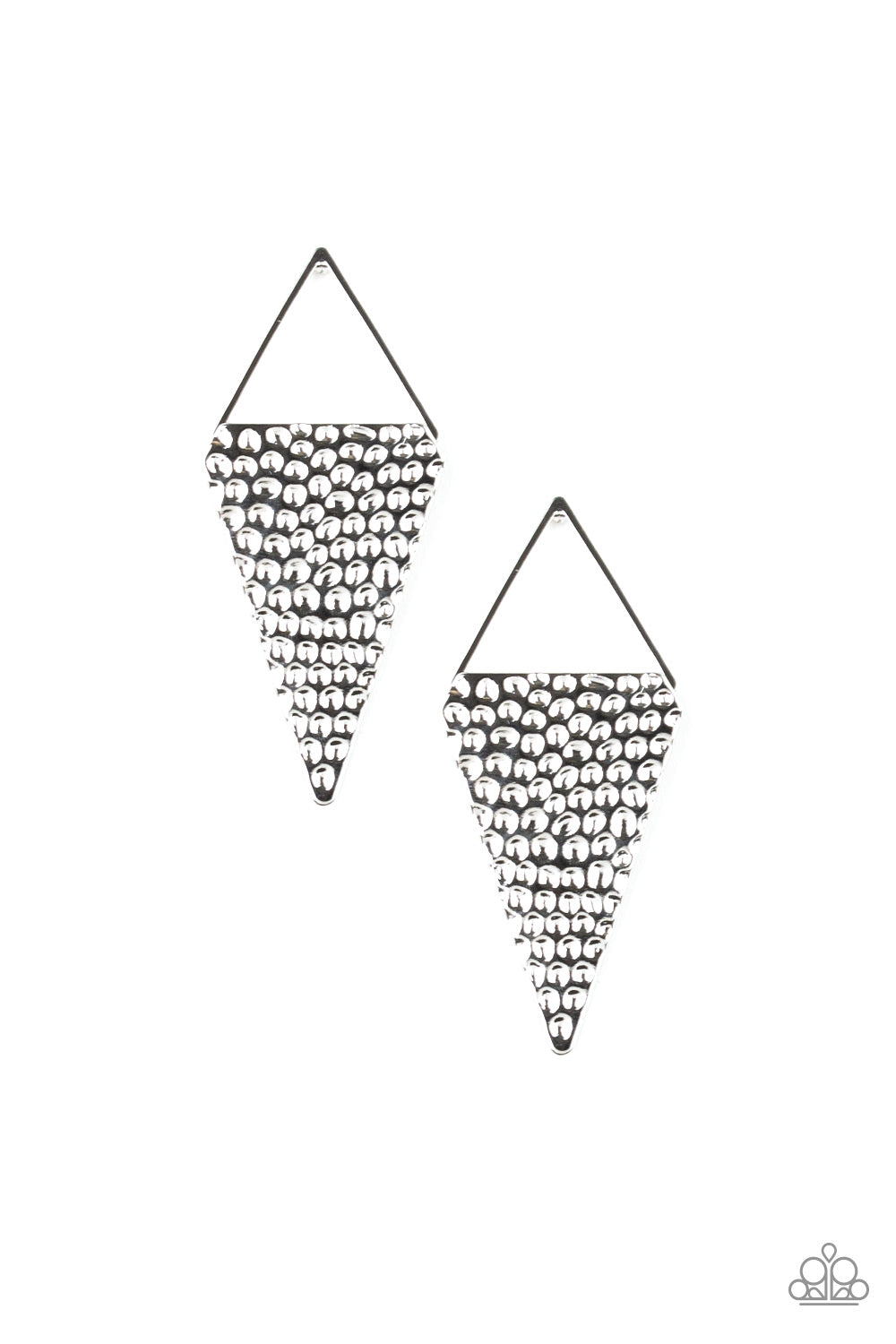 Paparazzi Accessories - Have A Bite #E356 Peg 15 -  Silver Earrings