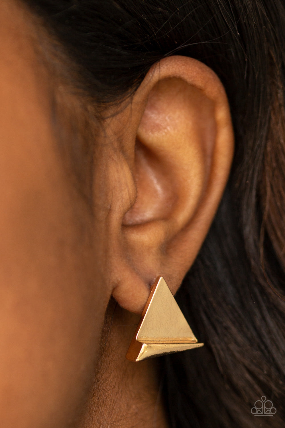 Paparazzi Accessories - Die TRI-ing - Gold Earrings
